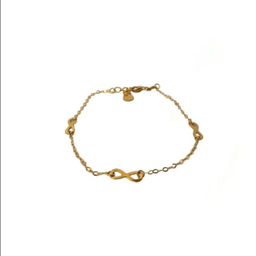 دستبند طلا 18 عیار زنانه مدل بی نهایت کد 022