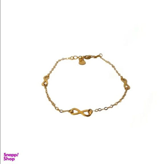 دستبند طلا 18 عیار زنانه مدل بی نهایت کد 022