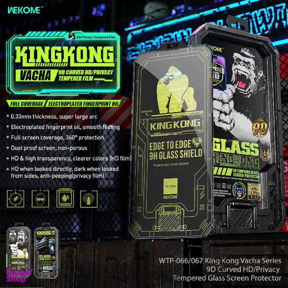 محافظ صفحه نمایش گوشی موبایل ویکام مدل KINGKONG 9D Tempered Glass مناسب اپل iPhone 15 / 16