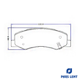 لنت ترمز جلو  لنت پارس مدل 80134 مناسب برای پژو 206 تیپ 5