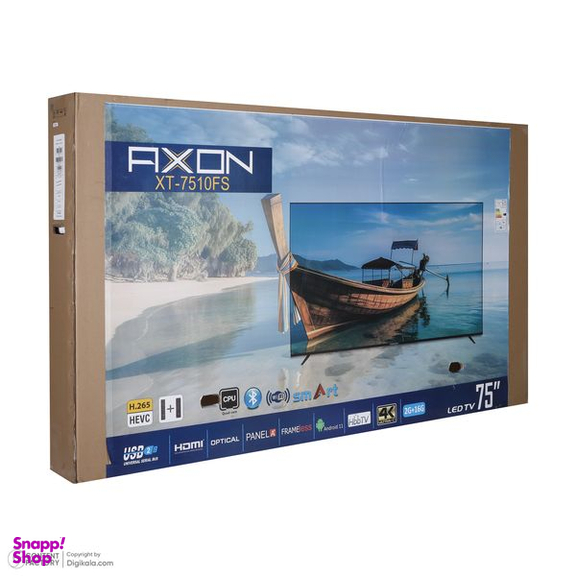 تلوزیون ال ای دی هوشمند آکسون مدل XT-7510FS سایز 75 اینچ