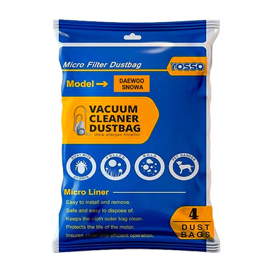 کیسه جاروبرقی روسو مدل پاکت میکرو نایلونی دوو بسته 4 عددی