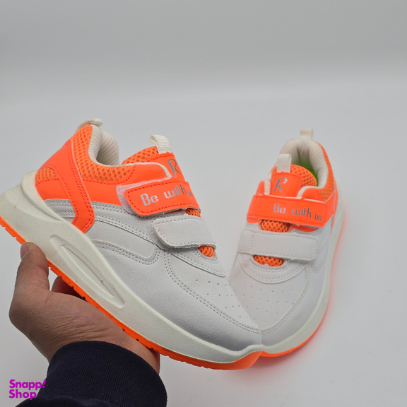 کفش بچگانه رامیلا مدل Be With Us کد 255 رنگ سفید نارنجی