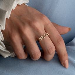 انگشتر طلا 18 عیار زنانه جواهری سون کد 5718