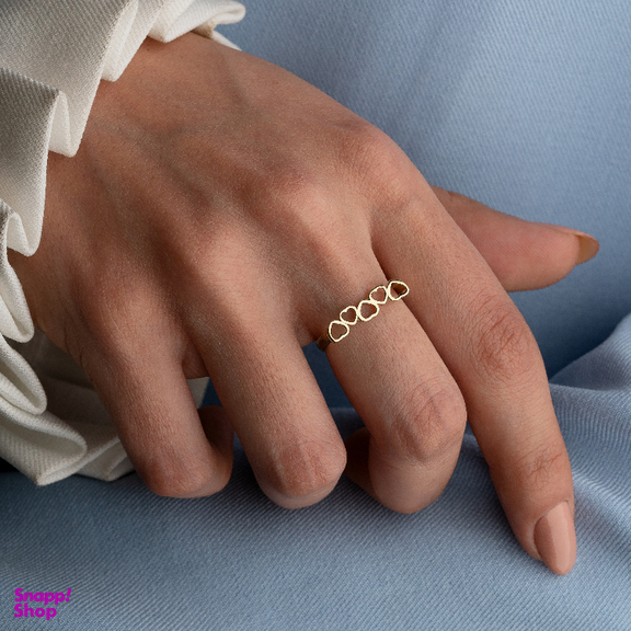 انگشتر طلا 18 عیار زنانه جواهری سون کد 5718