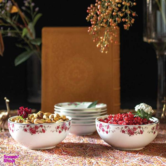کاسه آبگوشت خوری چینی زرین ایران مدل ایتالیا اف 16 آران درجه عالی بسته 2 عددی
