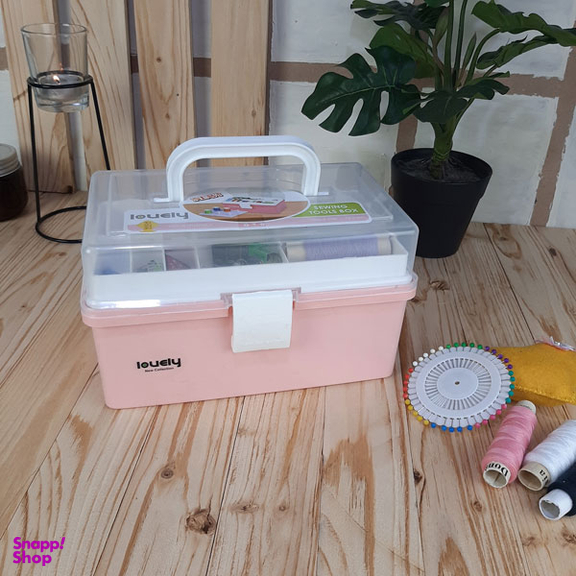 جعبه نخ سوزن لاولی پلاست مدل لوازم خیاطی کد TIK1105F