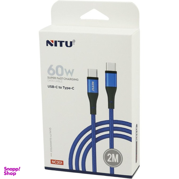 کابل دیتا سوپر فست شارژ Type-C نیتو مدل NC201 طول 2 متر