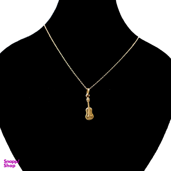 گردنبند طلا 18 عیار زنانه طرح گیتار کد 1571.1