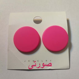 گوشواره زنانه مدل پلاس طرح گرد کد 001
