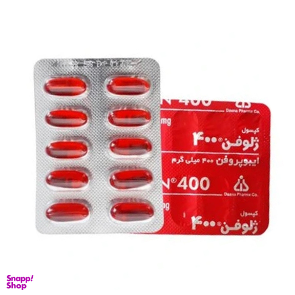 کپسول ژلوفن 400 میلی گرم دانا یک ورق 10 عددی