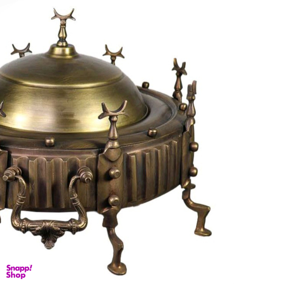 منقل برنجی مدل طرح روسی کاسه بزرگ کد M126