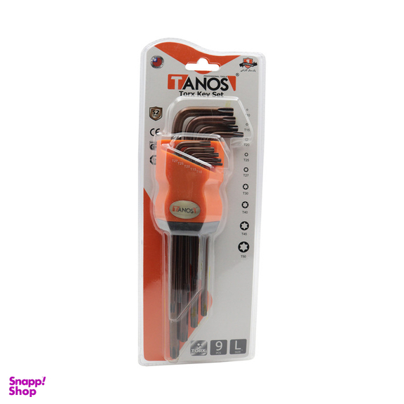 آچار آلن ستاره ای تانوس مدل YP-TKTS-03-09-9CS مجموعه 9 عددی