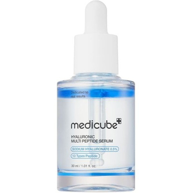 سرم آبرسان صورت مدی کیوب مدل هیالورونیک اسید و مولتی پپتاید حجم 30 میلی لیتر