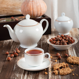 ست فنجان و نعلبکی 12 پارچه 6 نفره چینی زرین ایران مدل چای خوری ایتالیا اف 8 ریوا درجه 3
