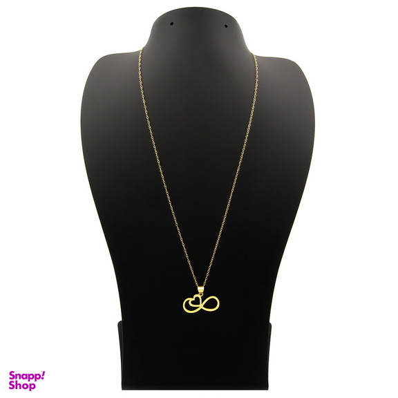 گردنبند طلا 18 عیار زنانه کاپانی طرح قلب و بی نهایت کد KN027