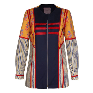 کت زنانه گره استایل مدل بوی گندمزار رنگ خردلی