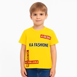 تیشرت بچگانه کد 8671 رنگ زرد