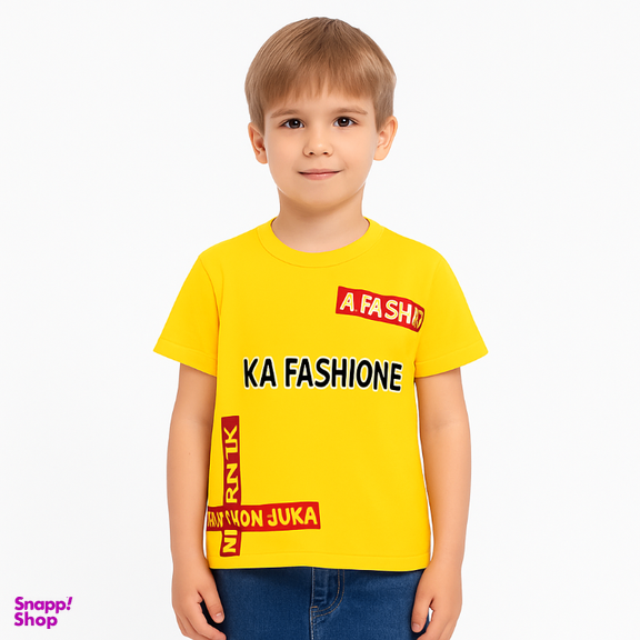 تیشرت بچگانه کد 8671 رنگ زرد