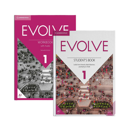 کتاب Evolve 1 به همراه کتاب کار اثر جمعی از نویسندگان انتشارات کمبریج