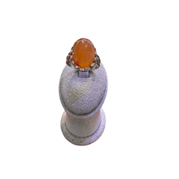 انگشتر نقره 925 عیار مردانه طرح عقیق خطاطی کد HOSS011