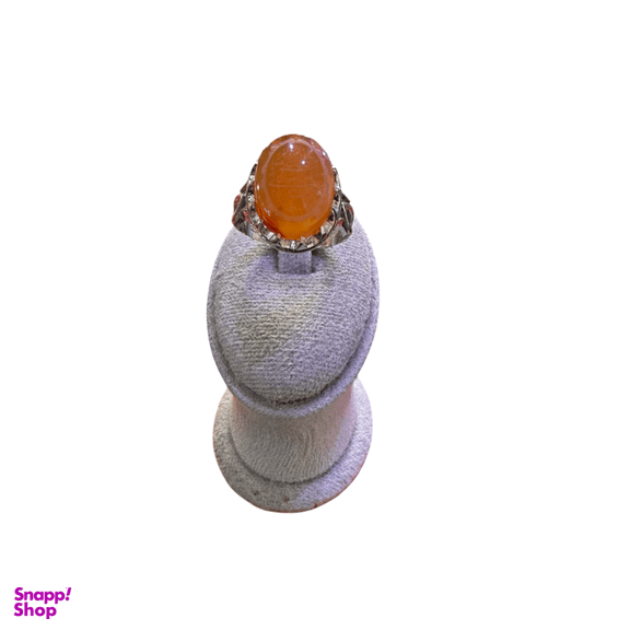 انگشتر نقره 925 عیار مردانه طرح عقیق خطاطی کد HOSS011
