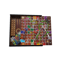 مجموعه 8 بازی دراگون مدل منچ و مارپله و شطرنج چوبی کد 808 به همراه کیف چرمی