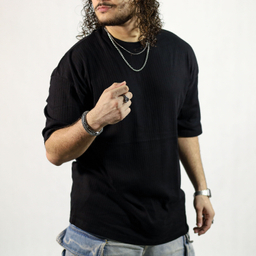 تیشرت یقه گرد مردانه کد 181 رنگ مشکی