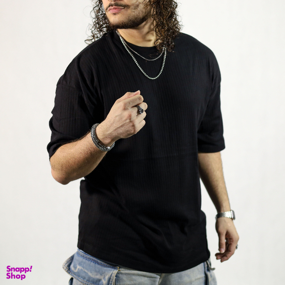 تیشرت یقه گرد مردانه کد 181 رنگ مشکی