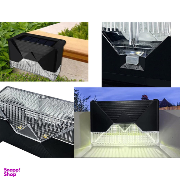 چراغ خورشیدی طرح لب پله ای مدل SOLAR  LIGHTS مجموعه 12 عددی