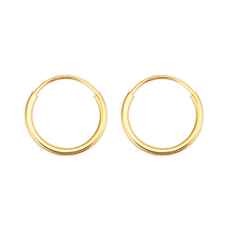 گوشواره طلا 18 عیار زنانه مدل حلقه ای ساده کد 130488