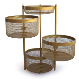 سبد سیب زمینی و پیاز آسمان مدل توری متحرک سایز 3/5 طبقه