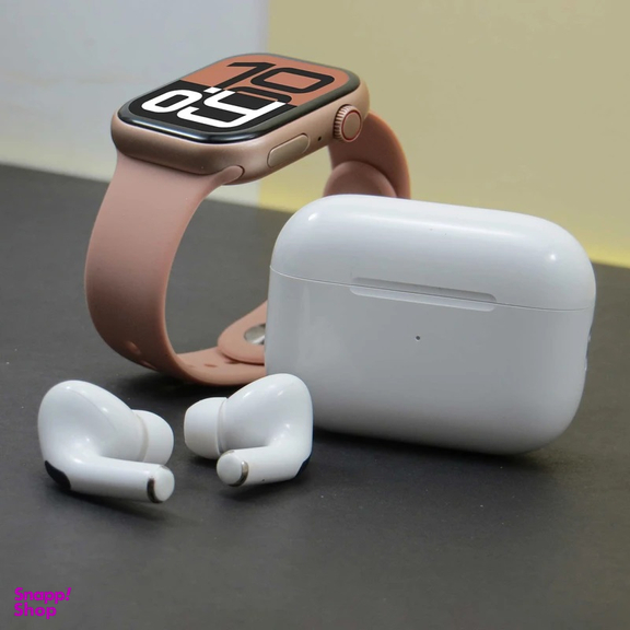 ساعت هوشمند ورنا مدل W46 max مجموعه ۷ بندی به همراه هندزفری بی سیم Airpod pro