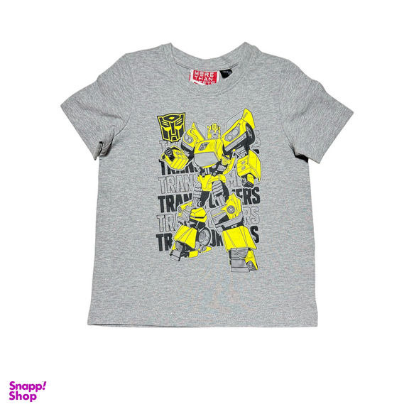 تیشرت آستین کوتاه پسرانه مدل ترنسفورمر مجموعه 2 عددی
