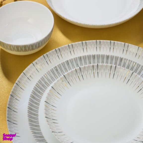 بشقاب خورش خوری گلدن اپال طرح سکمنت کد 2 B گود بسته 6 عددی