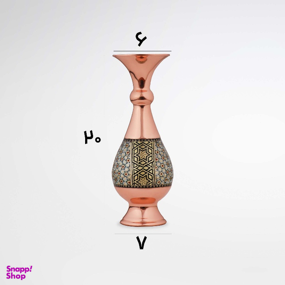 گلدان مسی خاتم کاری مدل صراحی کد 120