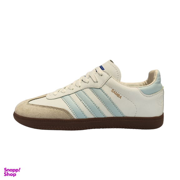 کفش مدل آدیداس سامبا کد B2191 رنگ سفید آبی