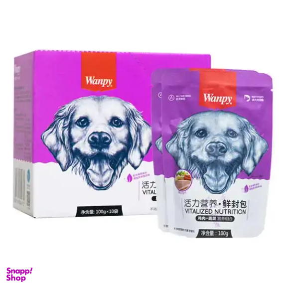 پوچ سگ ونپی طعم مرغ و تخم مرغ وزن 80 گرم