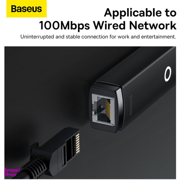 کابل تبدیل Type-C به پورت شبکه RJ45 LAN بیسوس مدل Lite Series WKQX000201