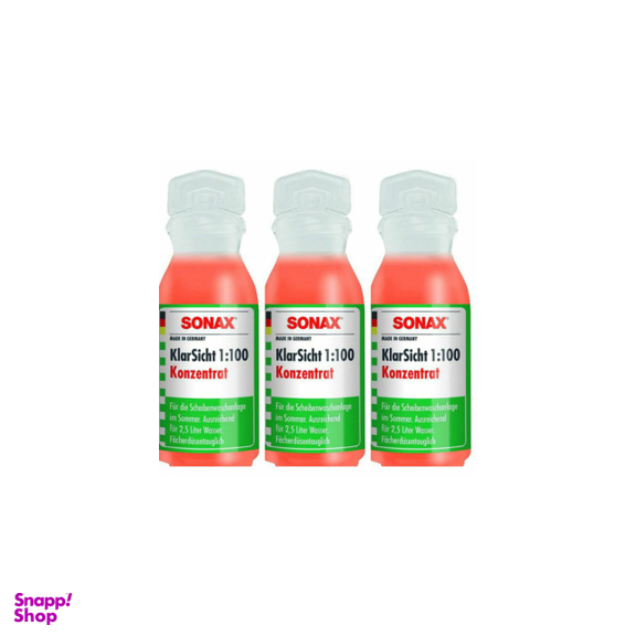 محلول شیشه شوی غلیظ خودرو سوناکس مدل 371100 حجم 25 میلی لیتر بسته 3 عددی