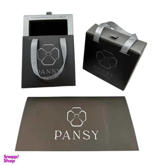 دستبند طلا 18 عیار زنانه پانسی طرح پر مدل D21065