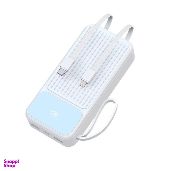 پاوربانک پی زد ایکس مدل V30 Fast Charge 22.5W Cabled ظرفیت 20000 میلی آمپر ساعت