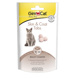 قرص تقویت کننده پوست و مو گربه جیم کت مدل GimCat Tabs Skin & Coat وزن 40 گرم