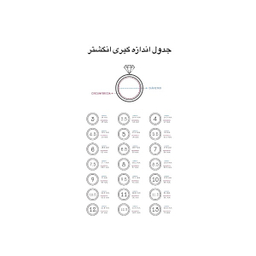 انگشتر طلا عیار 750 زنانه مدل ایلیا رزاقیان سایز 58