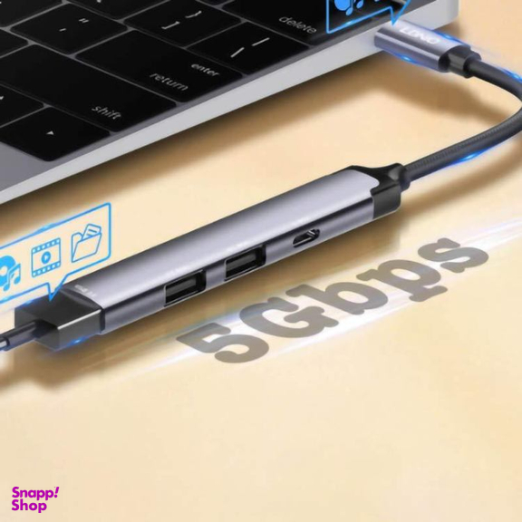 USB هاب 4 پورت Type-C الدینیو مدل DS-34C