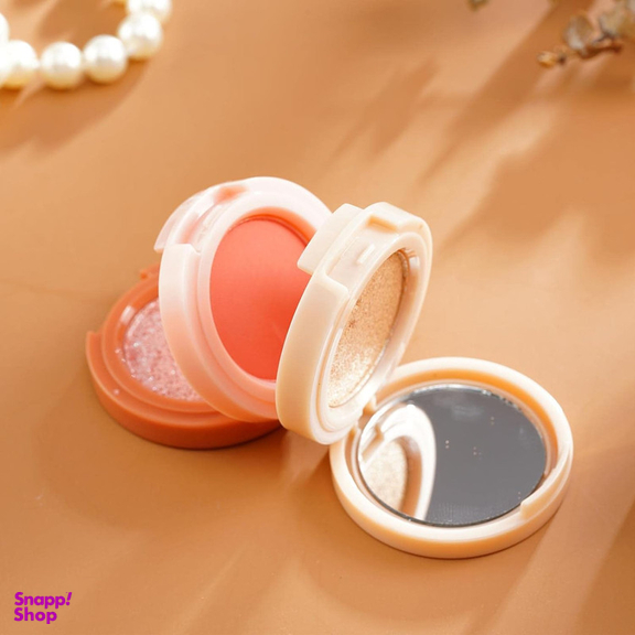 پالت رژ گونه و هایلایتر میس لارا مدل چرخشی شماره 02 مجموعه 3 عددی