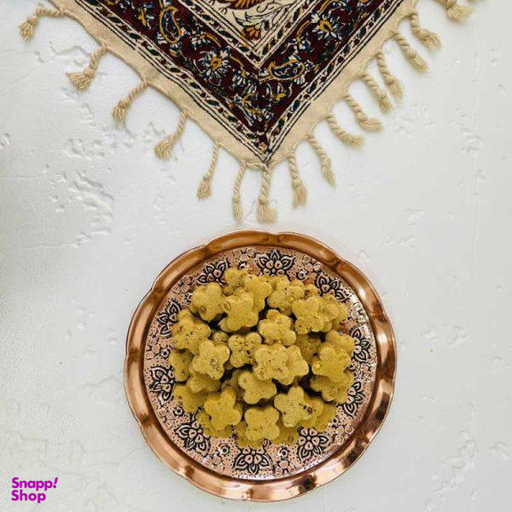 بشقاب مسی مدل قلم زنی کد ZH367