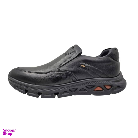 کفش طبی مردانه چرم ریباری مدل R78 رنگ مشکی