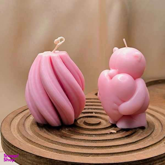 شمع مدل گوی و قلب کد 117 مجموعه 2 عددی
