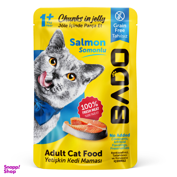 غذای پوچ گربه بادو مدل سالمون وزن 85 گرم